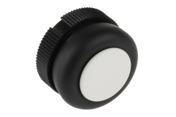 Product image for Round white head for push button, booted