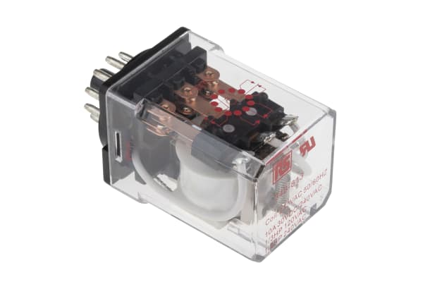 Product image for 11pin 3PDT plug-in relay,10A 230Vac coil