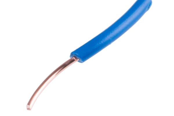 Product image for Blue rigid switchgear cable,1/1.13mm