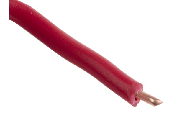 Product image for Red rigid switchgear cable,1/1.13mm