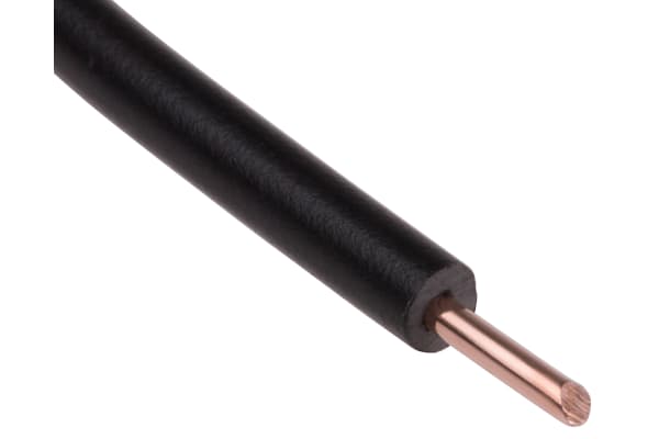 Product image for Black rigid switchgear cable,1/1.13mm