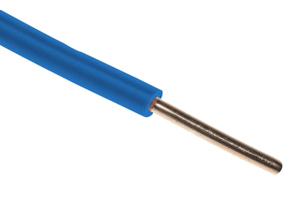 Product image for Blue rigid switchgear cable,1/1.38mm