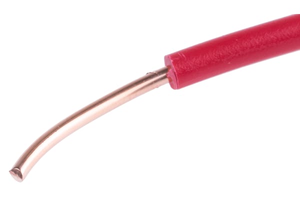 Product image for Red rigid switchgear cable,1/1.38mm