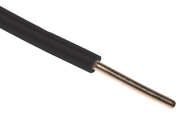 Product image for Black rigid switchgear cable,1/1.38mm