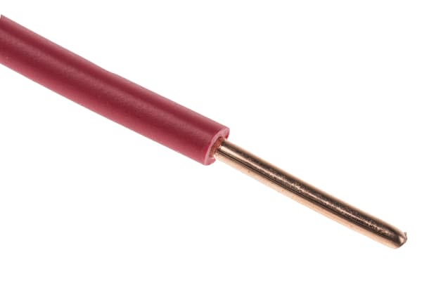 Product image for Red rigid switchgear cable,1/1.78mm