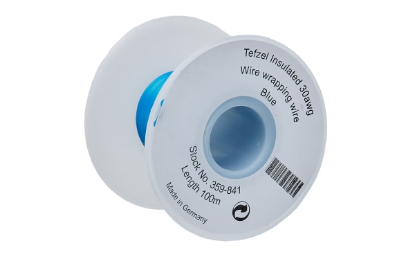 Product image for Blue Tefzel(R) wrapping wire,30awg 100m