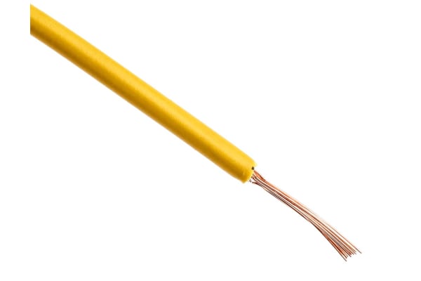 Product image for 2491X yellow equipment wire,.5sq.mm 100m