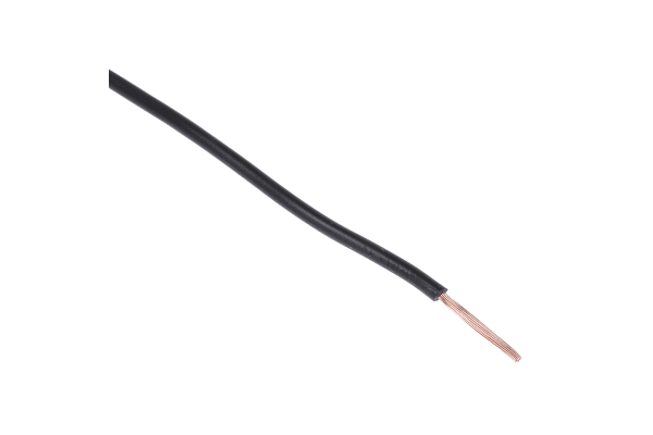 Product image for 2491X black equipment wire,.75sq.mm 100m