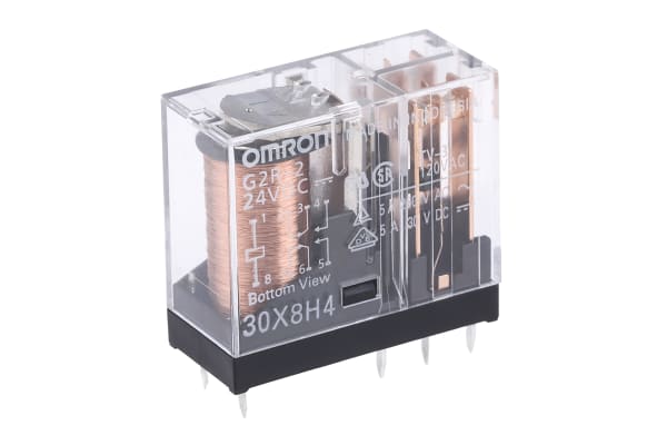 Product image for DPDT PCB POWER RELAY, 5A 24VDC COIL