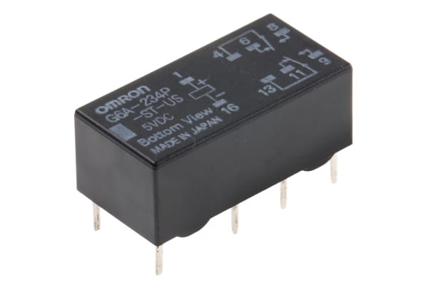 Product image for DPDT NON LATCHING RELAY,2A 5VDC COIL