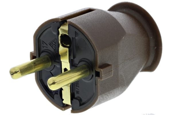 Product image for SCHUKO PLUG REWIREABLE BROWN