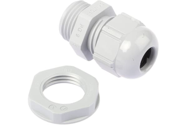Product image for Cable gland, nylon, grey, PG9, IP68