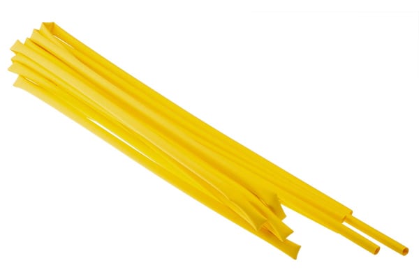 Product image for Yellow std heatshrink sleeve,6.4mm bore