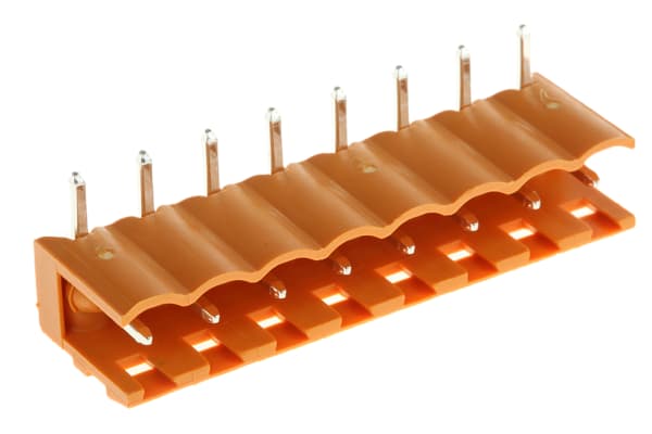 Product image for 8 WAY HORIZONTAL OPEN ENDS PCB HEADER