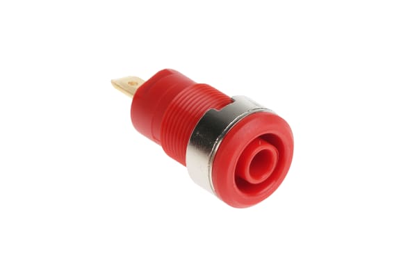 Product image for Red shrouded blade socket,4mm