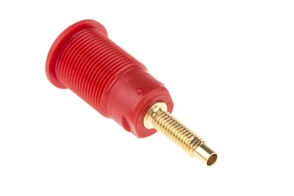 Product image for Red shrouded stud socket,4mm