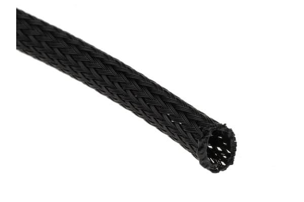 Product image for Black Expandable braided sleeve,10mm dia