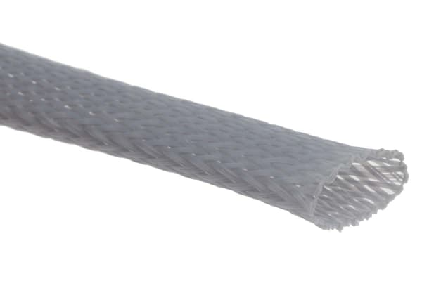 Product image for Grey Expandable braided sleeve,15mm dia