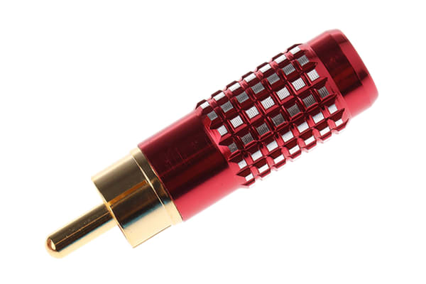 Product image for Red coloured finish Au phono plug