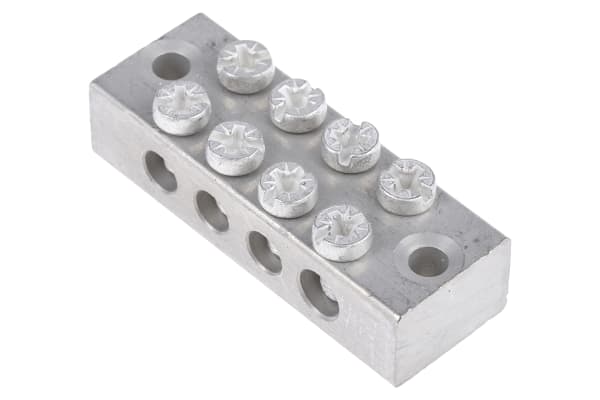 Product image for 4 way double screw earth terminal block