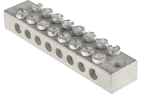 Product image for 8 way double screw earth terminal block