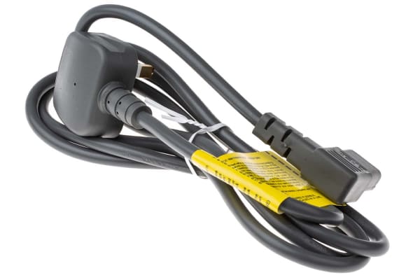 Product image for Power Cord C13 to UK BS1363 90 deg 2m