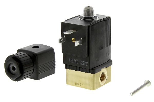 Product image for GP 3 WAY SOLENOID VALVE,1/8IN 24VDC N/C