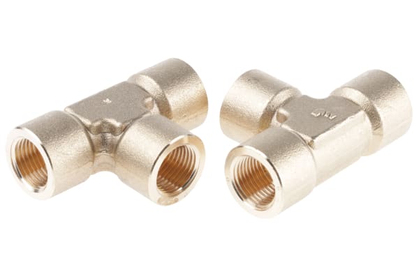 Product image for BRASS EQUAL TEE,1/2IN BSPP F ALL ENDS