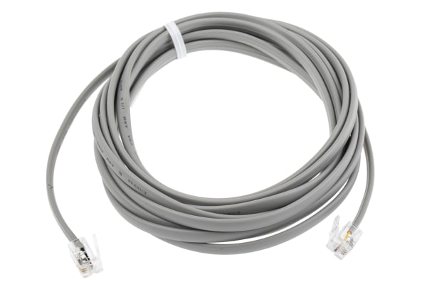 Product image for Grey 4 way wired patch lead w/plug,3m