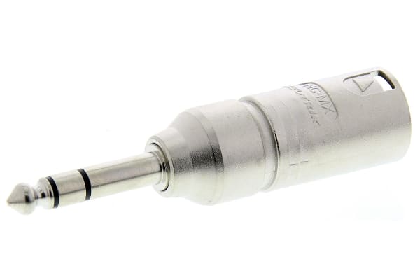 Product image for XLR MALE-STEREO 1/4IN JACK PLUG ADAPTOR