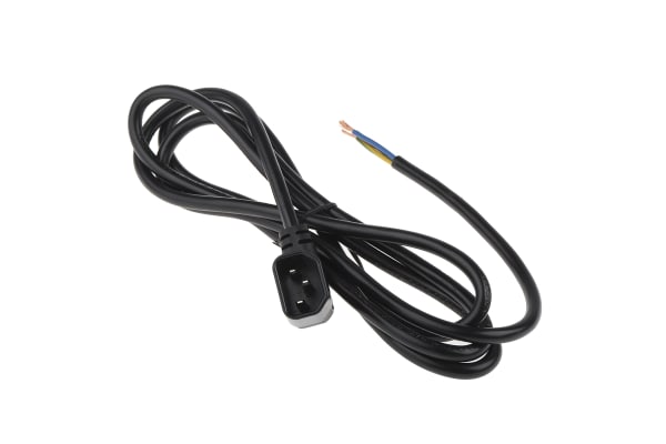 Product image for Power Cord C14 rt ang one end 2m