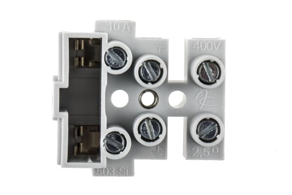 Product image for 3 way fused terminal block,6.3A 20mm