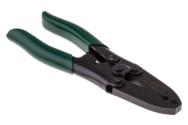 Product image for RATCHET CRIMP TOOL W/GREEN HANDLE,50OHM