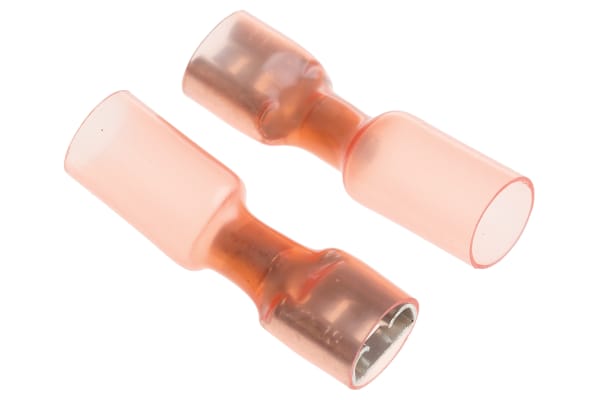 Product image for Red push-on sealed receptacle,6.3mm