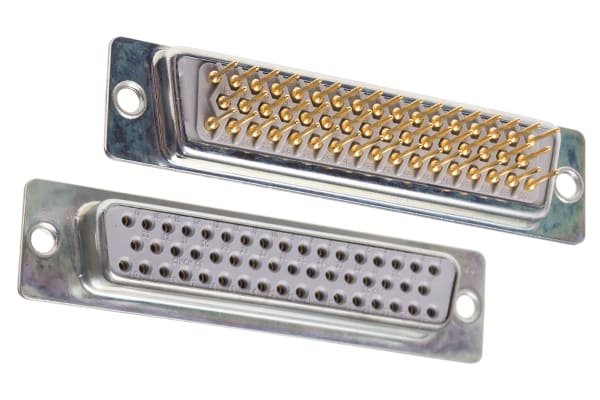 Product image for 50way straight PCB mount D skt,5A 750Vac