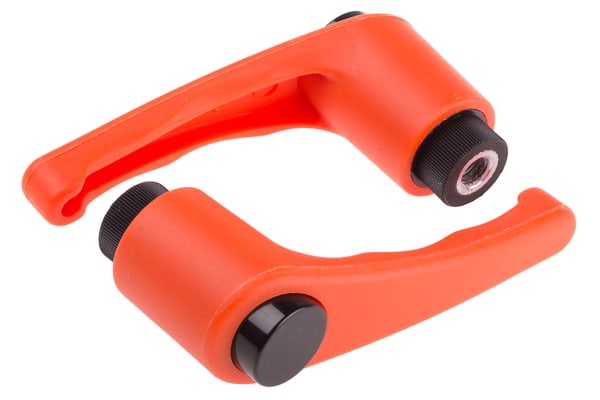 Product image for Clamp hdl,Orange nylon,Stl,M8x15,83,F