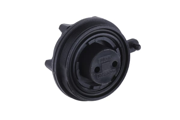 Product image for IP68 2 way jam nut chassis socket,10A