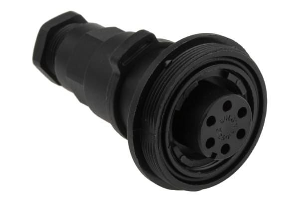 Product image for IP68 6way inline cable coupler socket,3A