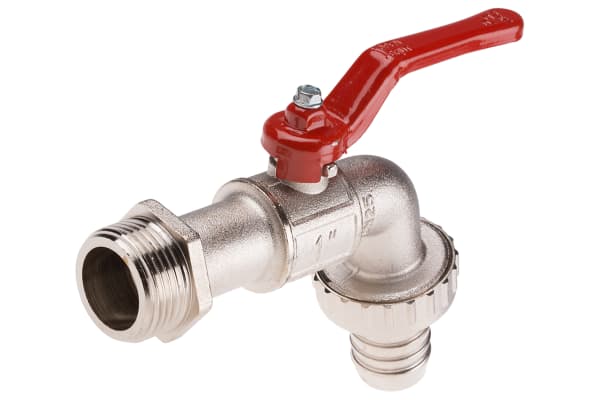 Product image for Ball bib cock w/hose union,1in BSP