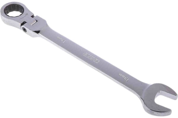 Product image for Pivot-head ratchet spanner, 19mm