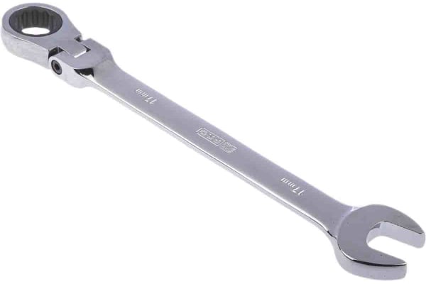 Product image for Pivot-head ratchet spanner, 17mm