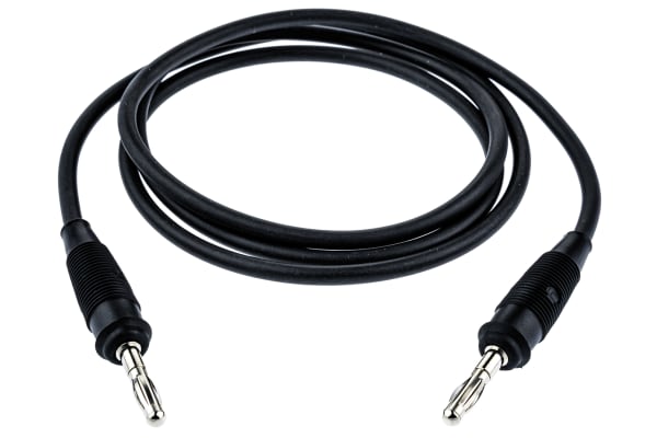 Product image for Black silicone test lead,4mm plug