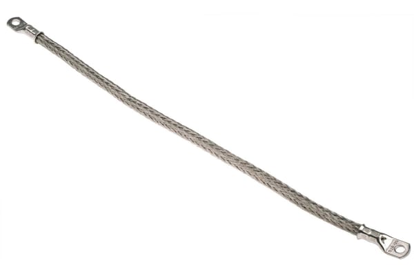 Product image for Braided earth lead,500mm L M8-M8