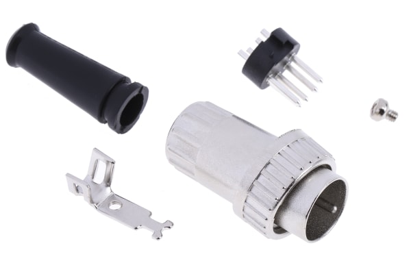 Product image for 5 way 180deg cable DIN plug,4A 100Vac/dc