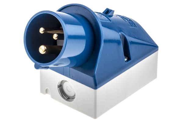 Product image for BLUE 2P+E APPLIANCE INLET,16A 230V