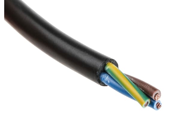 Product image for 0.75mm 3183Y Black Cable