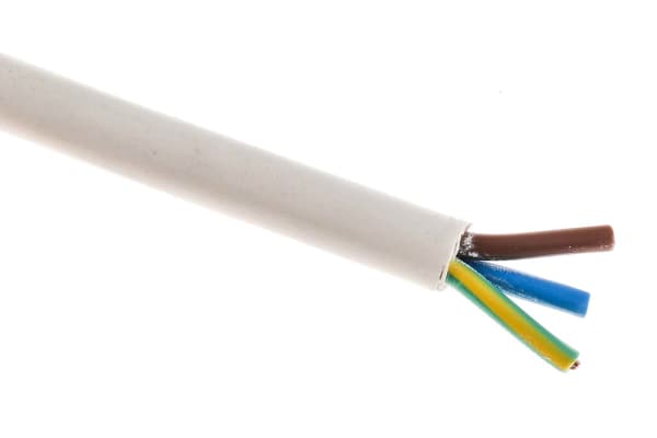 Product image for 1.0mm 3183Y White Cable