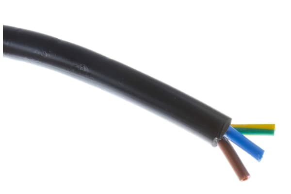 Product image for 1.25mm 3183Y Black Cable