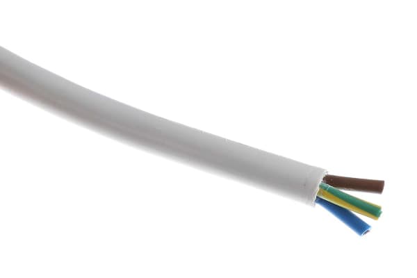 Product image for 1.25MM 3183Y WHITE CABLE