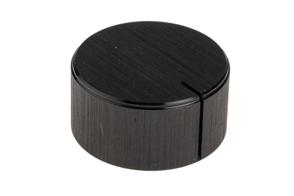 Product image for Black finish aluminium knob,28mm dia